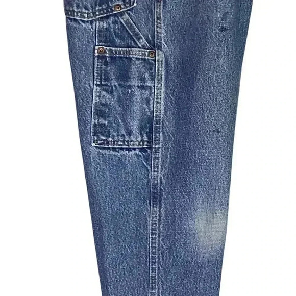 Wildass Jeans Mens 34 X 32 Blue Logger Carpenter No Suspender Buttons Vintage - Picture 5 of 7